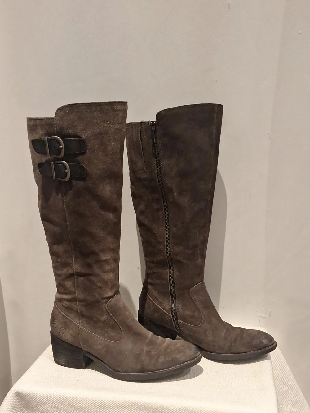 Born Basil Women’s Brown Suede Knee-High Boots - Classic Everyday Style